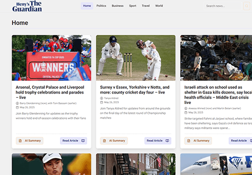 Heny's The Guardian News Explorer